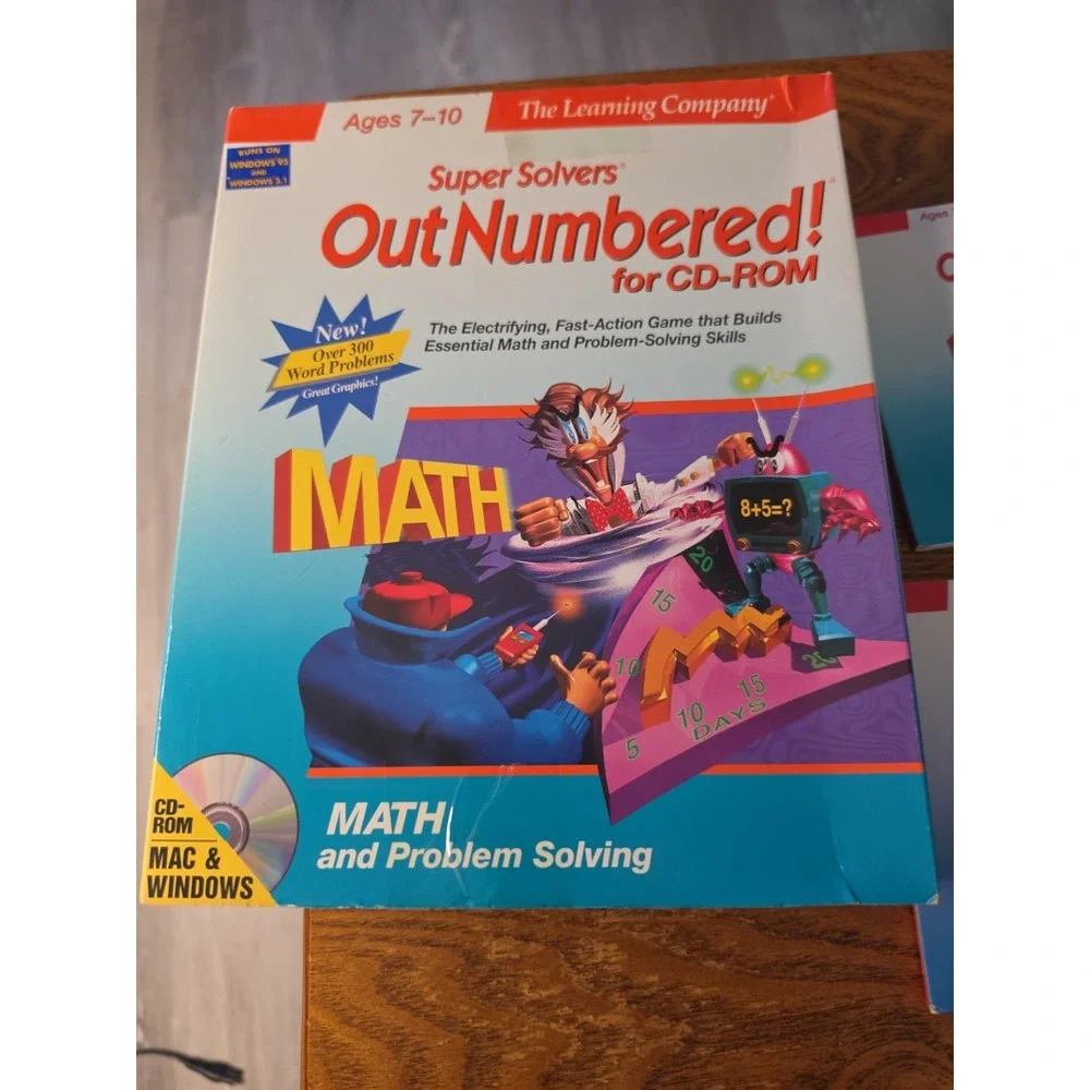 Super Solvers Outnumbered PC & Reader Rabbit 3 Duluxe Vtg